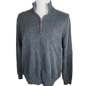 Ralph Lauren Polo Men’s Gray 1/4 Zip Sweater Exclusive Of Decoration Size Large